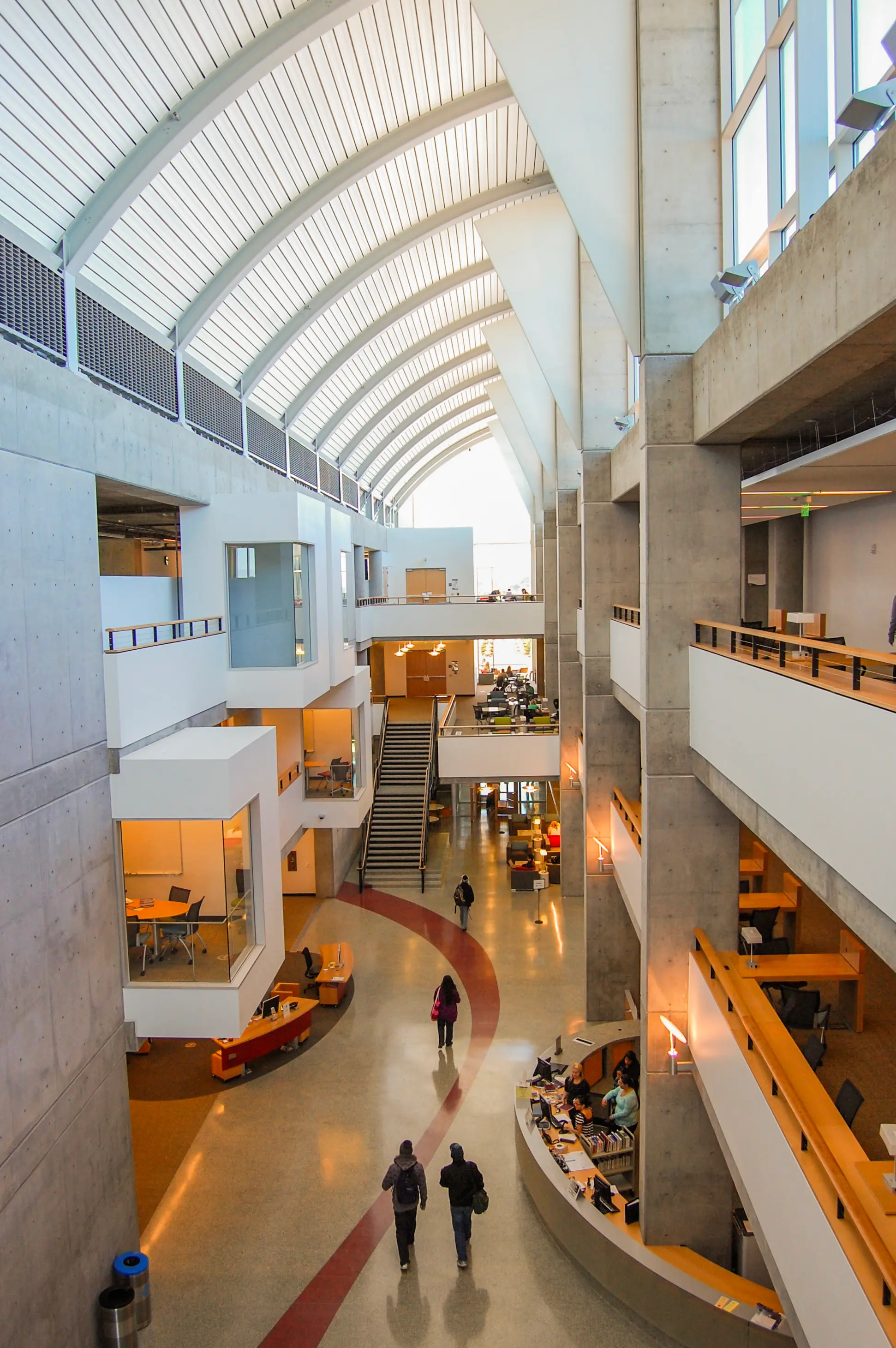 An overhead shot of the library