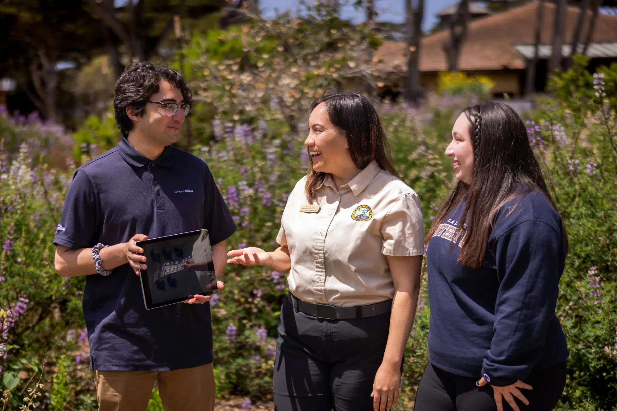 Students from the statistics program in an outdoor setting