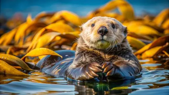 Otter in the water.