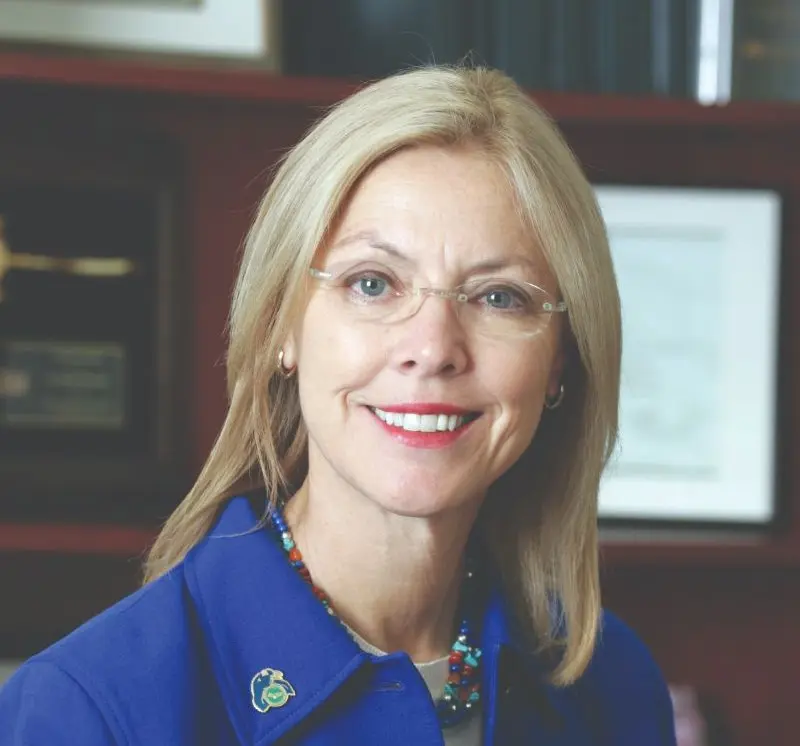 A portrait of CSUMB's second president, Diane F. Harrison