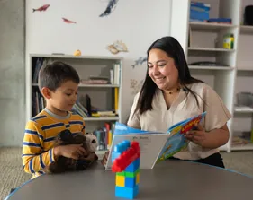 Teacher with a child