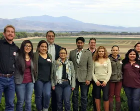 Photo: A group of members of the Agribusiness Club