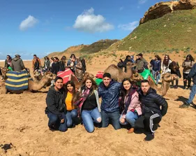 students stydying abroad pictured together