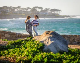 Two students at the beach