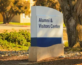 Alumni and Visitor Center signage