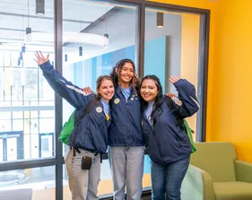 Three student freshmen
