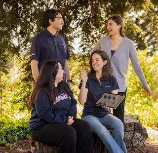 Students from the statistics program in an outdoor setting