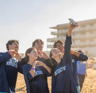 Students at Plunge event