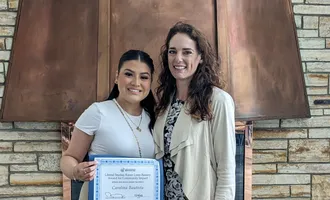 Carolina Bautista (left) and Christina Herzig