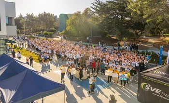 Group shot of all Monte's 5K participants