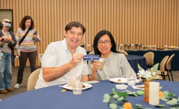 Parent and Student at Brunch with the President as part of RAFT Weekend