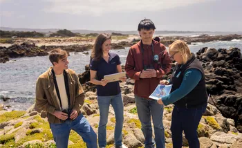 Students from the statistics program in an outdoor setting