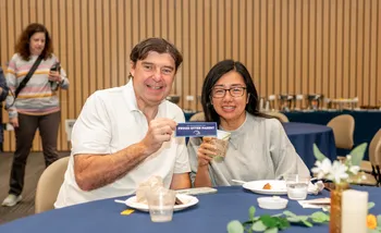 Parent and Student at Brunch with the President as part of RAFT Weekend
