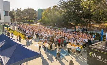 Group shot of all Monte's 5K participants