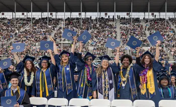 Graduates celebrating 2025 Commencement
