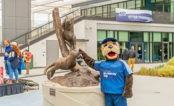 Monte Rey and Otter Statue at the Otter Student Union