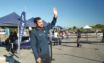 Staff greet Open House participants