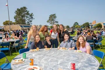 Campus cookout with the president