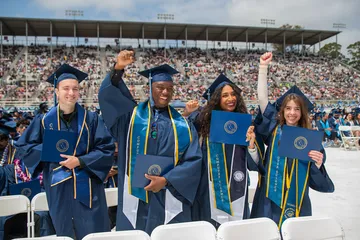 New graduates celebrating