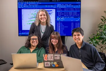 Judith Canner and several students in the statistics program