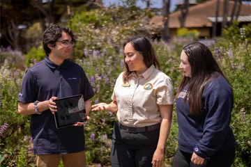 Students from the statistics program in an outdoor setting