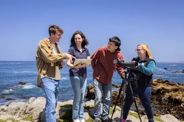 Students from the statistics program in an outdoor setting