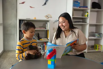Teacher with a child
