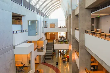 An overhead shot of the library