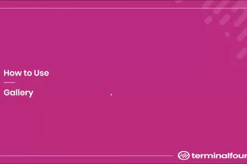 A picture of the first screen of the gallery content type walkthrough