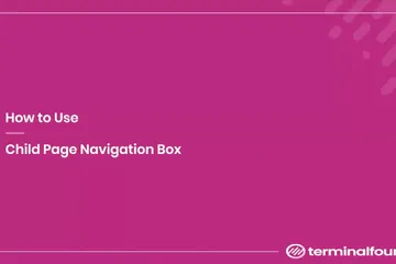 Child Page Navigation Box Walkthrough Screenshot