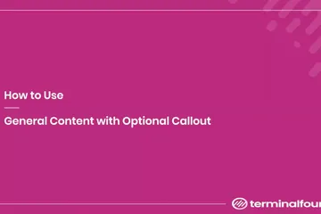 General Content with Optional Callout Walkthrough Screenshot