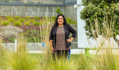 Yesel Fernandez standing outside