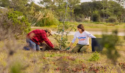 College Corps tree planting