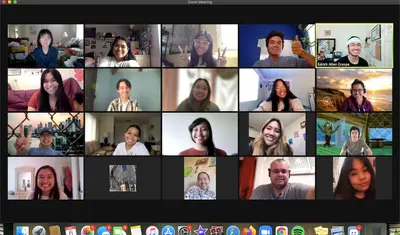 Asian student group meeting on Zoom