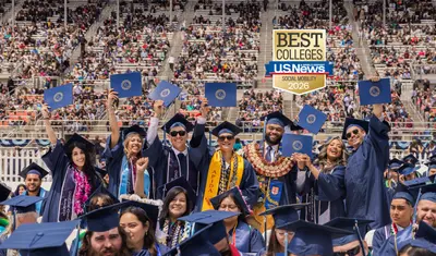 Students at graduation