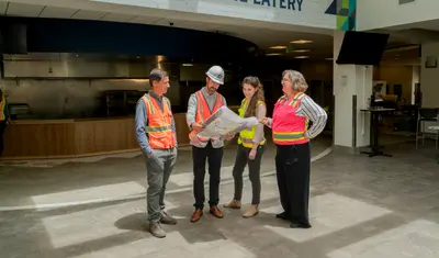 Facilities Management inside the dining commons- BDA