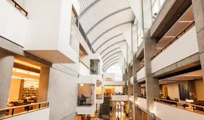 view of inside the library building