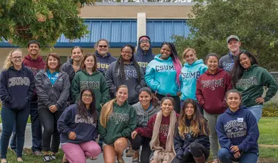 This group of Guardian Scholars (former foster youth) represent the diversity of the student body at CSUMB.