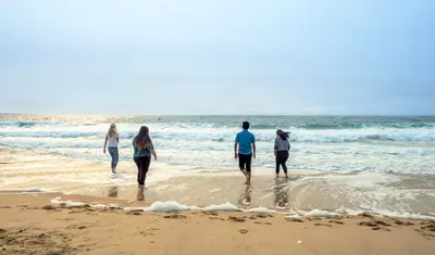 CSUMB students on the beach 1 mile from campus
