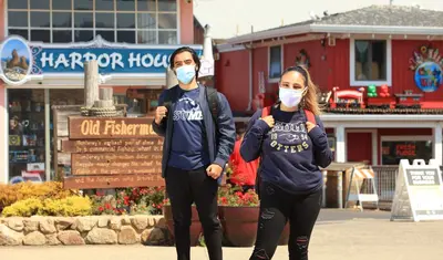 A U.S. Department of Commerce grant will allow CSUMB to help small businesses like those at Old Fishermans Wharf in Monterey (pictured here) recover from losses suffered during the coronavirus pandemic.