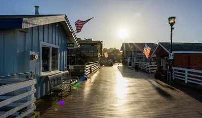 buildings at the wharf in old town monterey