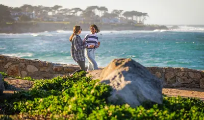 Two students at the beach