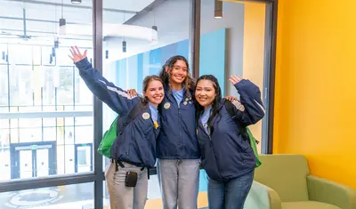 Three student freshmen