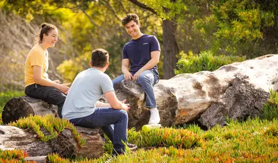 CSUMB students on campus grounds