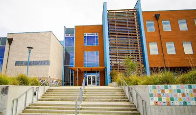 The front view of the Chapman building