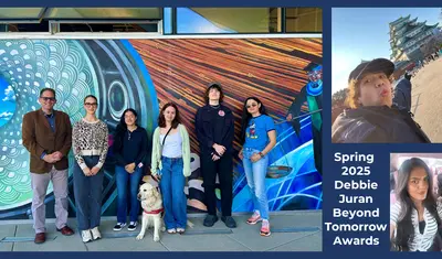 Spring 2025 Debbie Juran Beyond Tomorrow Awardees shown at CAHSS Mural