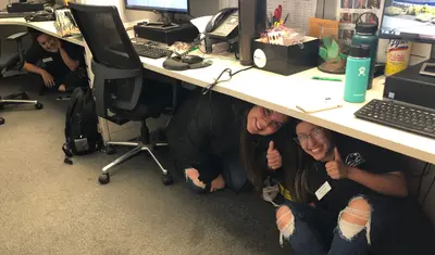 Great Shakeout, Student Housing student assistants.jpg