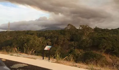 A photo of the River Fire taken from East Garrison