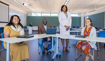 (From left) Sriya Shrestha, John Wineglass, Juanita Cole, Althea SullyCole | Photo by Brent Dundore-Arias