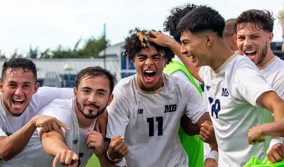 Men's Soccer Celebrating